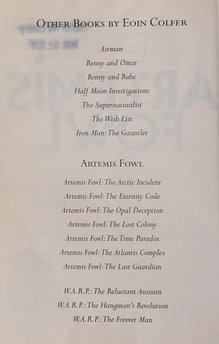 Cover of Artemis Fowl and the Arctic Incident by Eoin Colfer