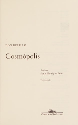 Cover of Cosmopolis by Don DeLillo