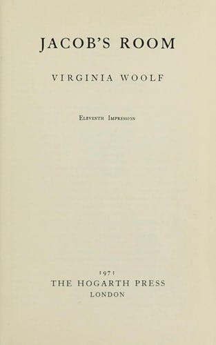 Cover of Jacob's Room by Virginia Woolf