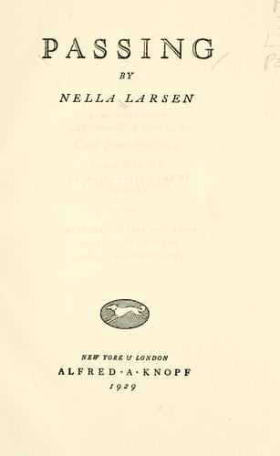 Cover of Passing by Nella Larsen