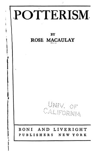Cover of Potterism by Rose Macaulay