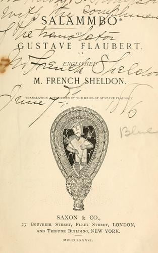 Cover of Salammbô by Gustave Flaubert