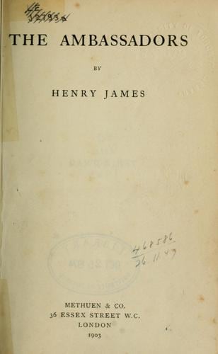 Cover of The Ambassadors by Henry James