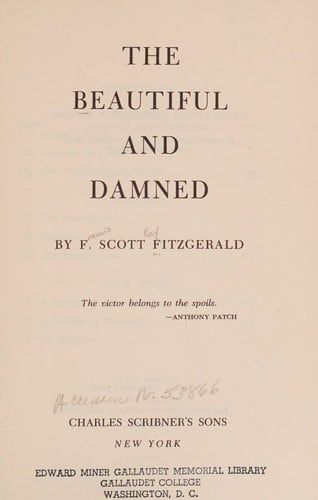 Cover of The Beautiful and Damned by F. Scott Fitzgerald