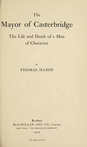 Cover of The Mayor of Casterbridge by Thomas Hardy