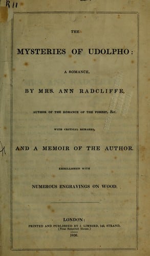 Cover of The Mysteries of Udolpho by Ann Radcliffe
