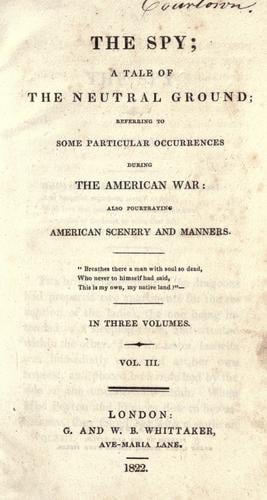 Cover of The Spy by James Fenimore Cooper