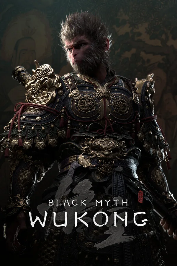 Black Myth: Wukong key art showing the Destined One with his staff