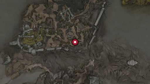 Map position of Accursed Stone